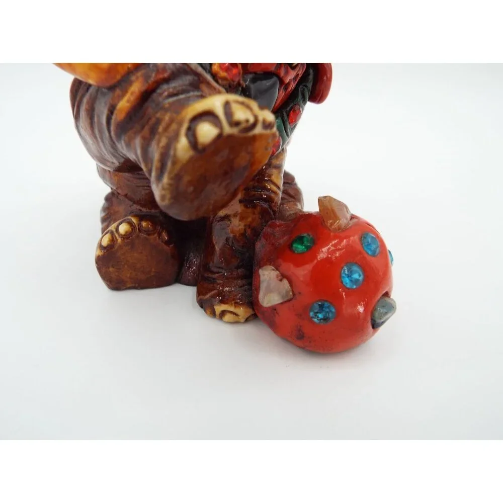 Mexican Folk Art Lucky Elephant Figurine Mayan Aztec Stones